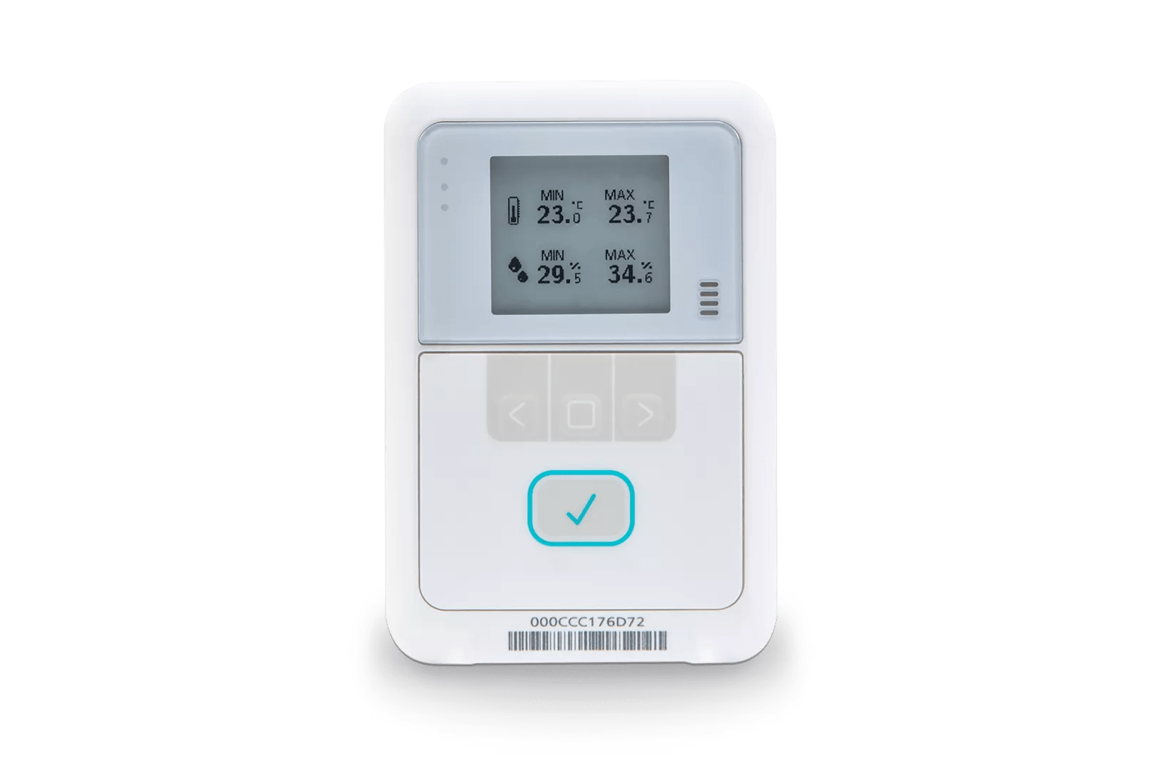 Min-Max digital display on Securitas Healthcare's T15h Temperature and Humidity sensor