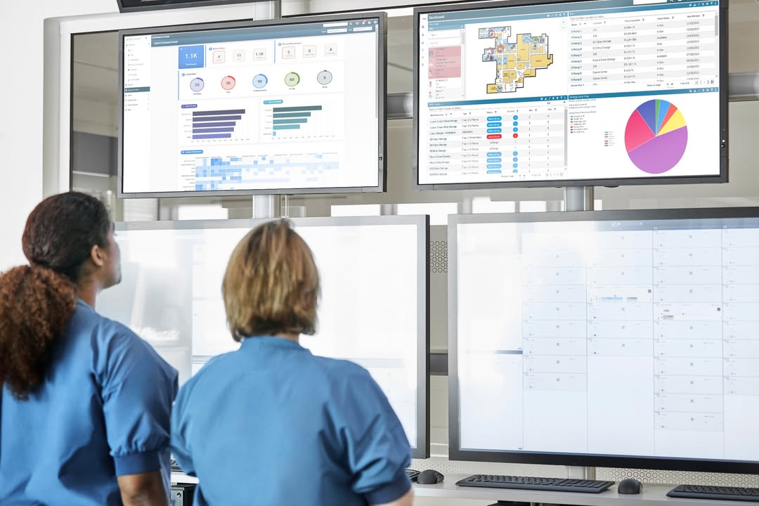Caregivers looking at ZulaFly dashboards