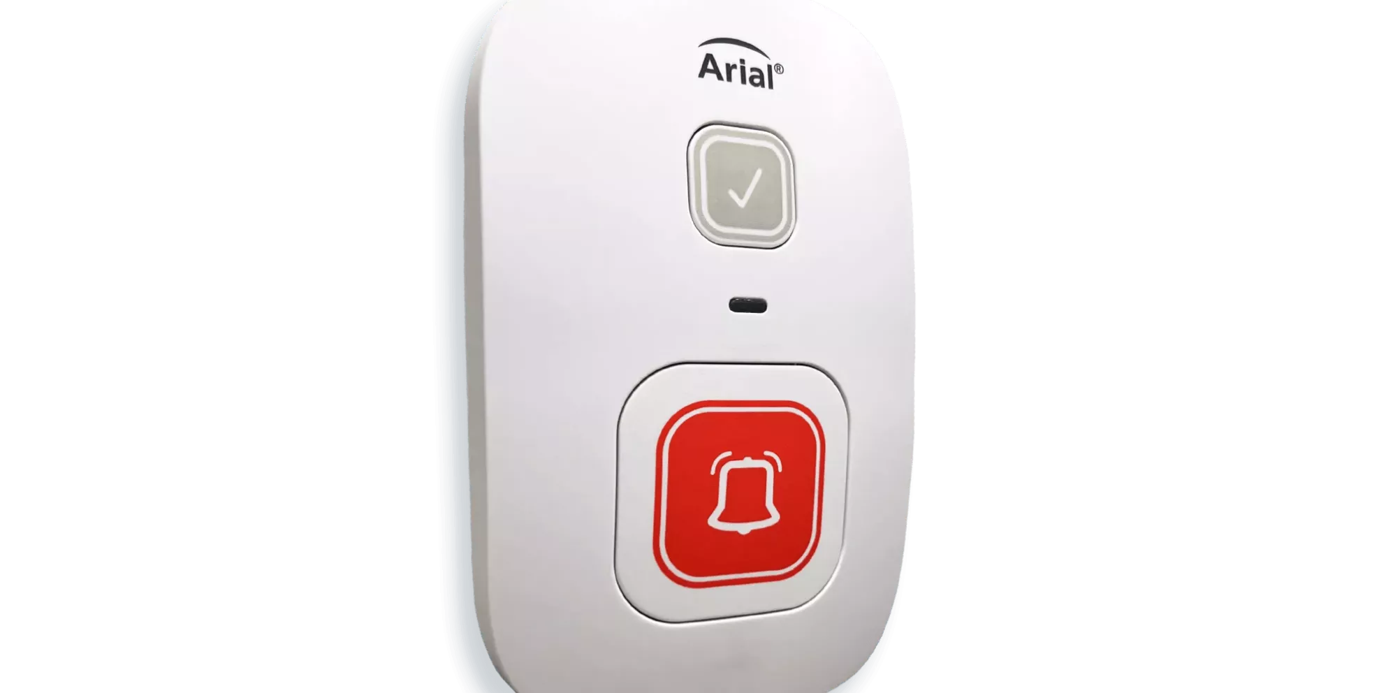 Arial Wireless Call Station facing right, designed for use with Securitas Healthcare's emergency call solution