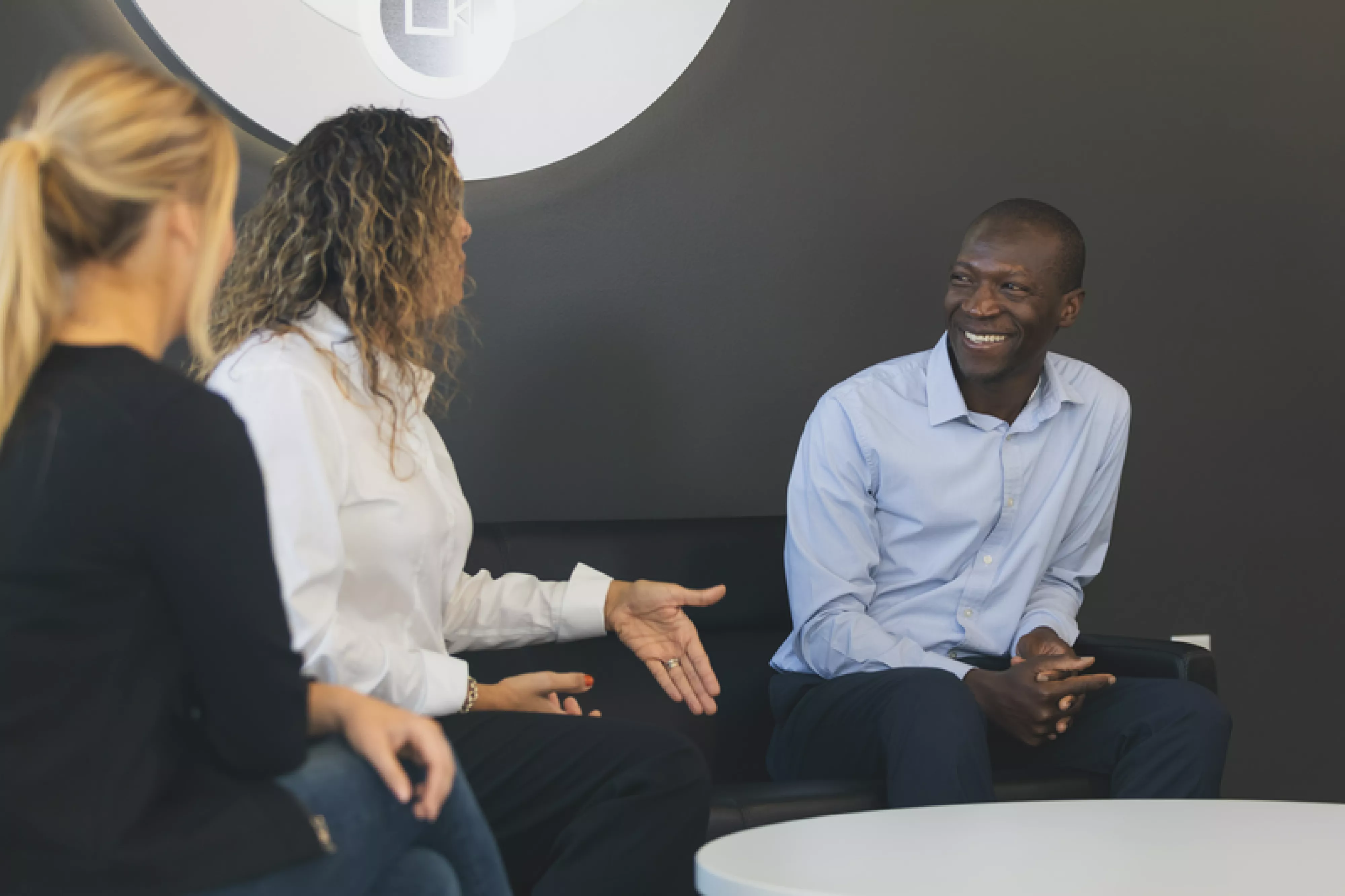 Employees engaging with one another in Elmsford, NY office.