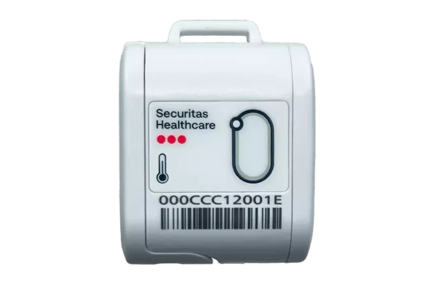 T15a temperature monitoring tag from Securitas Healthcare, part of its Environmental Monitoring solution