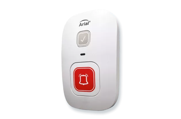 Arial Wireless Call Station facing left, for use with Securitas Healthcare's emergency call solution