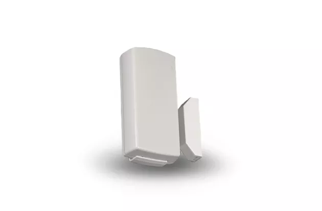 Wireless and battery operated Arial Contact Sensor, facing right. Securitas Healthcare