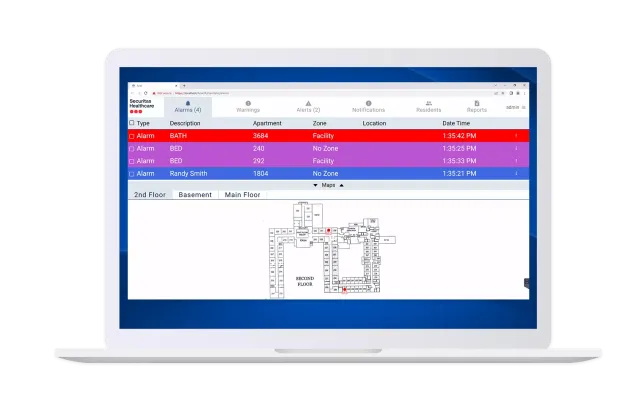 Arial Web Client software on computer