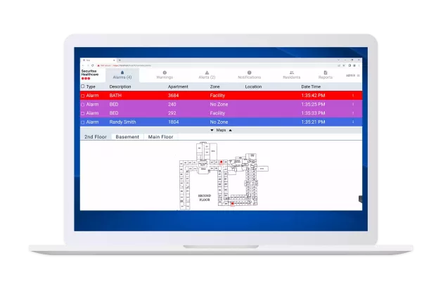 Arial Web Client software on computer