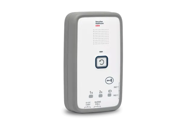 Securitas Healthcare's M210 Fall Monitor facing right.