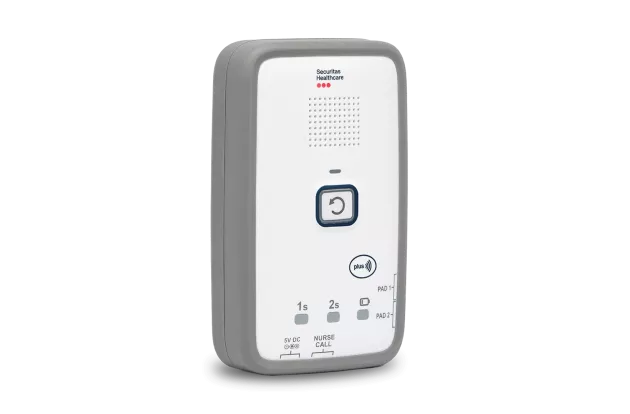 Securitas Healthcare's M210 Fall Monitor facing right.