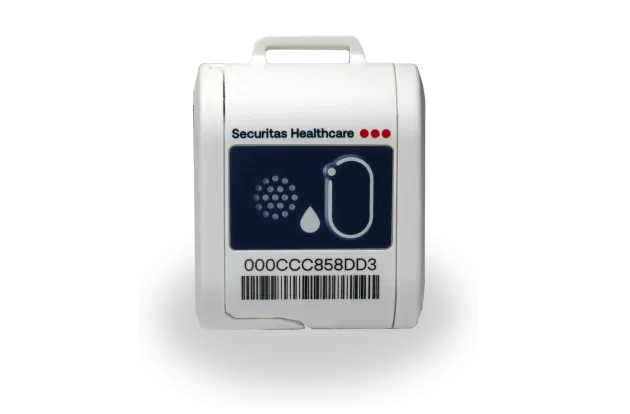 Temperature and humidity monitoring tag from Securitas Healthcare's Environmental Monitoring solution