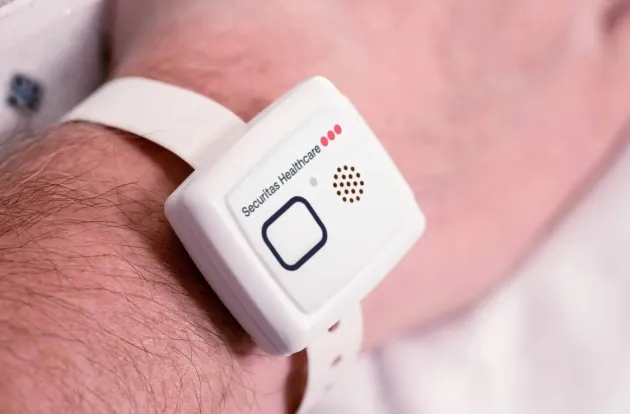 The T14 badge as part of the Patient Flow solution for hospitals from Securitas Healthcare