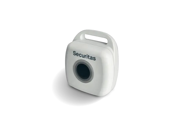 T23 BLE badge for staff duress, part of the Securitas Healthcare RTLS Staff Protection solution for hospitals