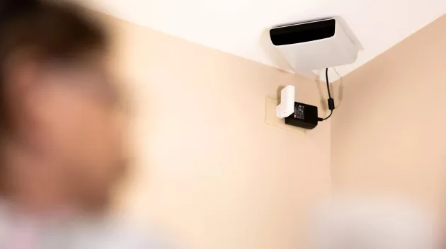 Foresite fall management depth sensor mounted to resident room ceiling