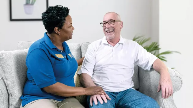 Provision Living caregiver visits with senior community resident