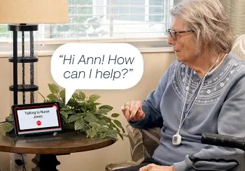 The Arial Resident application from Securitas Healthcare connects residents and their caregivers by voice