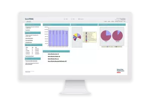 Securitas Healthcare's SpaceTRAX Software displayed on a computer monitor