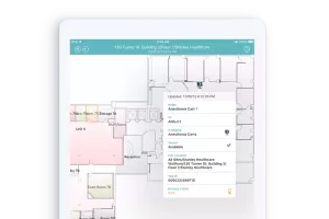 View of Securitas Healthcare's  MobileView Locator Mobile App for Apple iPad