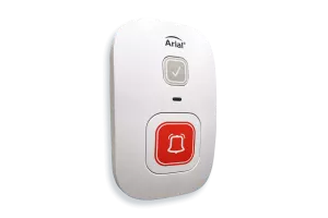 Arial Wireless Call Station facing right, designed for use with Securitas Healthcare's emergency call solution