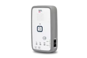 Securitas Healthcare's M210 Fall Monitor facing left.