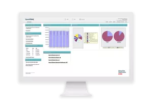 Securitas Healthcare's SpaceTRAX Software displayed on a computer monitor