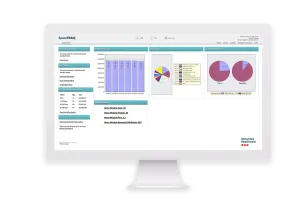 Securitas Healthcare's SpaceTRAX Software displayed on a computer monitor