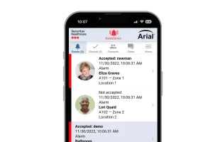 Viewing a list of accepted calls using the Arial Mobile Application