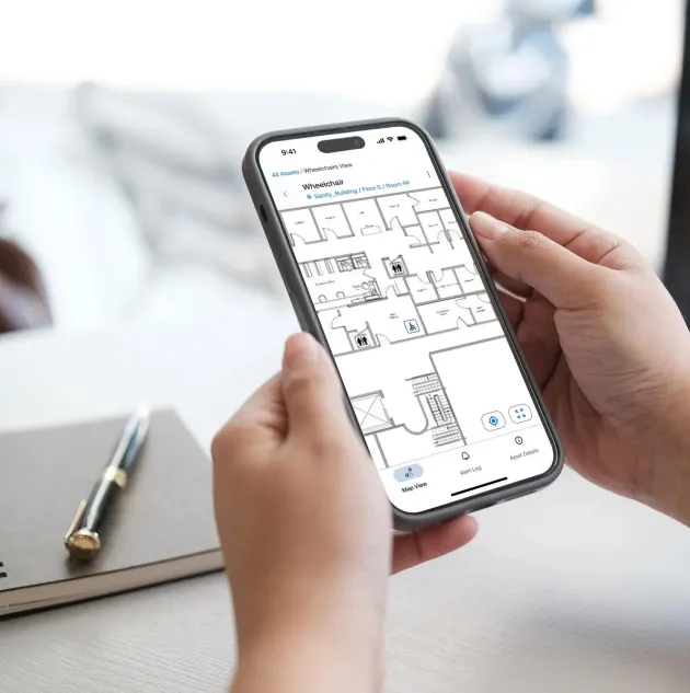 Asset Management solution on mobile phone from Securitas Healthcare