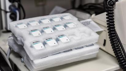 Securitas Healthcare asset management tags stored in BioMed container