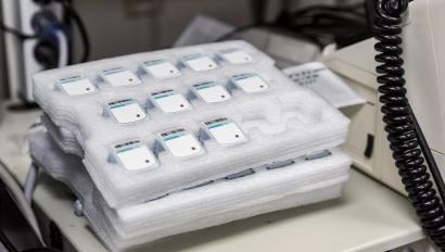 Securitas Healthcare asset management tags stored in BioMed container